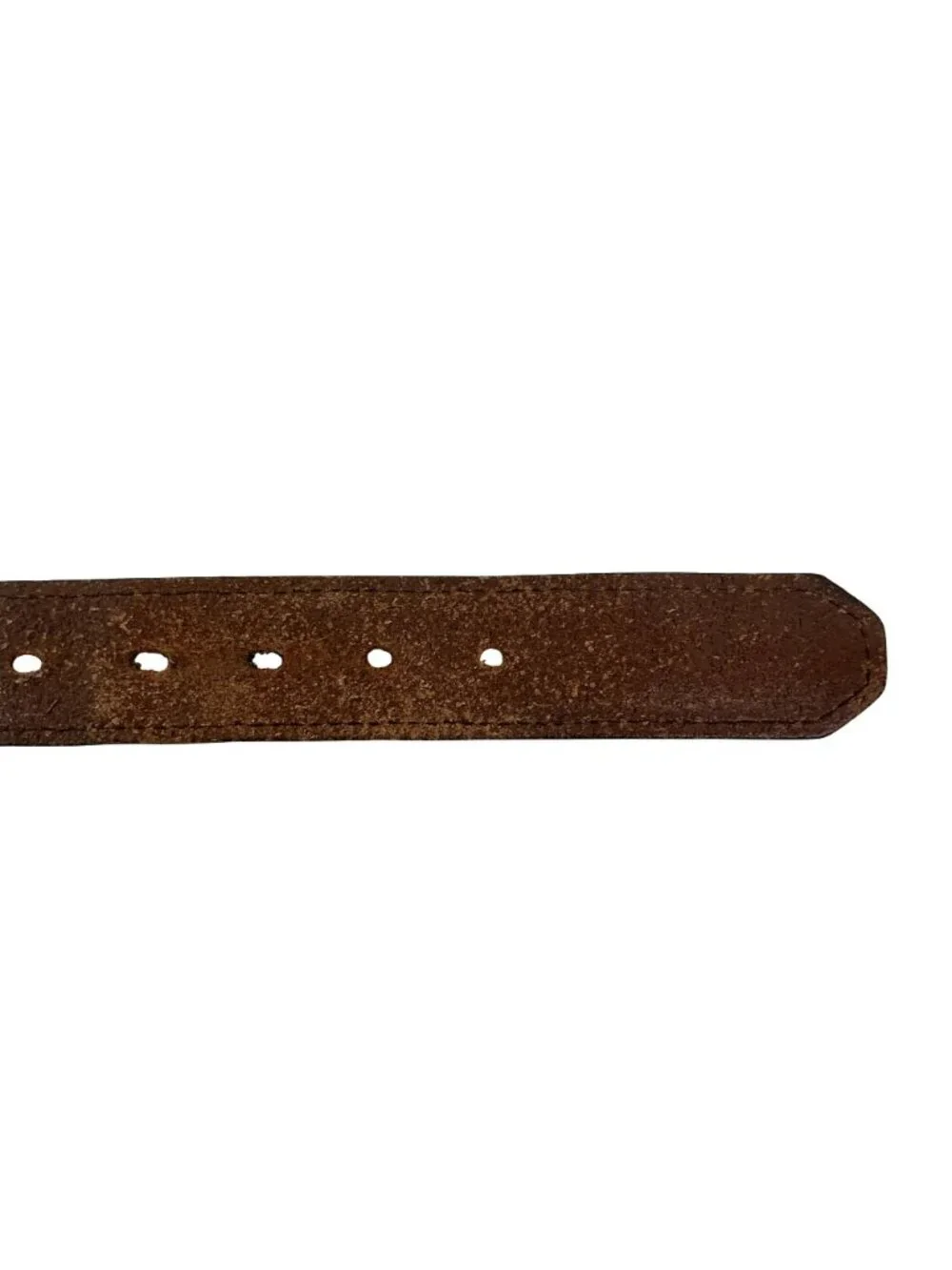 Vintage Levis Leather Work Belt Mens 34 Brown Distressed Look Classic Design